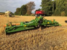 2012 Amazone KG6001-2 6m hydraulic folding power harrow with rear packer. Serial No: KG00060613. Man