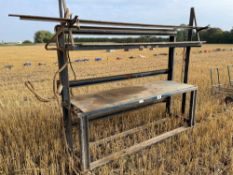 Workshop bench with racking