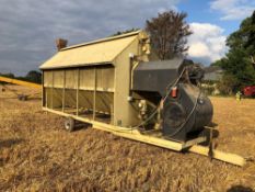 1989 Wilder Engineering Portadry 7 grain drier with Cyclone centrifugal fan, 3phase. Serial No: 3034