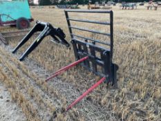 Bale spike with Manitou brackets
