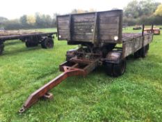 4 wheel drop side trailer 8ft x 15ft with front dolly