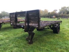 Trailer single axle with wooden floor, 8ft x 15ft and front rave