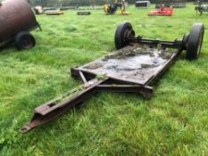 Low loader trailer 5ft x 7.5ft single axle with metal floor
