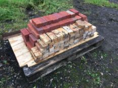 Quantity decorative bricks, pallet in the yard
