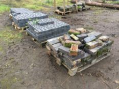 Quantity blue bricks, to be sold in situ