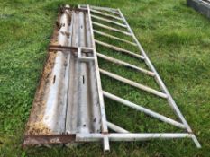 Diagonal 12ft fencing barrier with additional diagonal fencing barrier