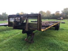 Single axle flat bed trailer 8ft x 24ft with wooden floor