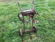 Oxy-acetylene trolley, gauges and torch