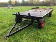 4 wheel 8ft x 20ft bale trailer with mesh floor