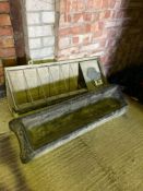 2 x water troughs (1 x plastic and 1 x galvanised)