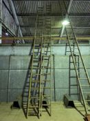 Wooden ladders x 3