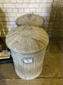 Metal dustbins x 2