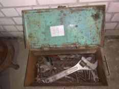 Tool box containing tools