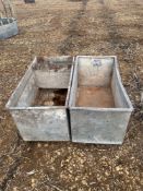 2 x Galvanised troughs. (1.25m x 0.65m)