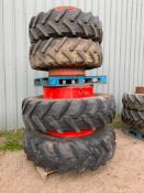Stocks Ag Dual Wheels, Front: 420/85 R38, Rears: 520/85 R42, Trelleborg, Clamps Inc.