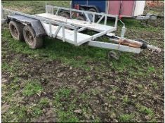Twin Axle Plant Trailer. Stored near Goring Heath, Reading. No VAT on this item.