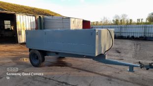 3 tonne tipping trailer with a new body built on a Ferguson chassis. Stored near Eye, Suffolk.