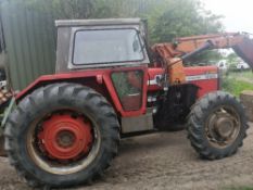 Massey Ferguson 595 4 WD, Fitted with Telescopic loader, Few bits of surface rust, hours around 6,