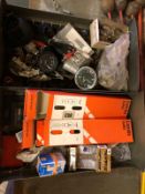 Quantity of bulbs, fuel and pressure gauges, wires. Stored Gorleston, Great Yarmouth.