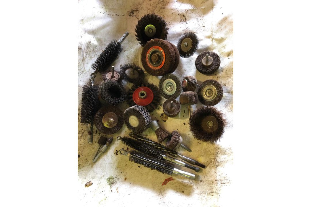 Qty of Circular Abrasive brushes, polishing brushes etc. Stored Gorleston, Norfolk.