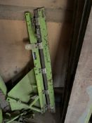 Combine Side knife and rape extension kit for Lexion 480. Stored near West Grinstead, Sussex.