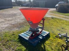 Dexwal 2018 plastic fertiliser spreader 300L. Stored near Framlingham, Suffolk.