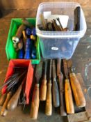 Quantity of Files and handles. Stored Goreston, Norfolk. No VAT on this lot.