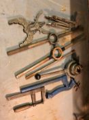 Myford Collet Closer and various tools, tap handles etc.