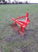 Compact tractor plough in like new condition. Done very little work. Stored near Beccles, Suffolk.