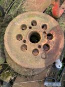Wheel weights. Stored near Beccles, Suffolk.