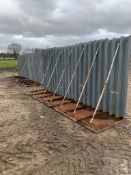 Steel Grain Walling - approx. 15m in length. Stored near Bungay, Suffolk.