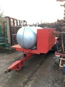 Home made fuel bowser with pump. Stored near West Grinstead, Sussex.