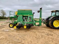 JD 750a 6m 6 disc Seed Drill - 2000. Stored Chatteris, Cambridgeshire.