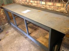 Metal Bench - 90cm x 254cm x 66cm Stored Gorleston, Norfolk. No VAT on this lot.