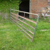 Pair 12ft field/yard galvanised gates. Stored near Bungay, Suffolk.