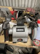 Draper Bench Grinder - 220mm, 550W with worklight - 230V Serial No. 17090056.