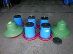 6 x Manola Feeder c/w Outdoor Rainguard, Indoor Cover & Scratch Ring. Stored near Beccles, Suffolk.