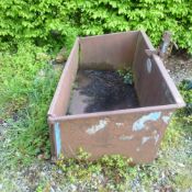 Tanko 5ft rear mounted transport box, as found, rusty with odd hole.