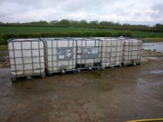 5 x IBC Tanks. Stored near Beccles, Suffolk. No VAT on this lot.