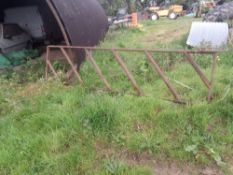 Cattle feed barrier. Stored near Norwich, Norfolk.