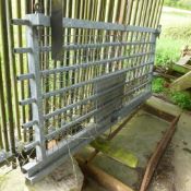 1 galvanised iron gate, 2.2m wide, 1m height plus gate posts. Stored near Bungay, Suffolk.