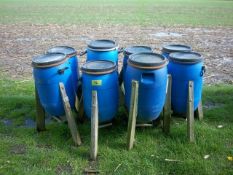 8 x Pheasant Barrel Pan Feeders (40kg approx.). Stored near Beccles, Suffolk. No VAT on this lot.