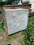 Galvanised tank, holds water. 39
