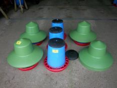 6 x Manola Feeder c/w Outdoor Rainguard, Indoor Cover & Scratch Ring. Stored near Beccles, Suffolk.