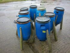 8 x Pheasant Barrel Pan Feeders (40kg approx.). Stored near Beccles, Suffolk. No VAT on this lot.