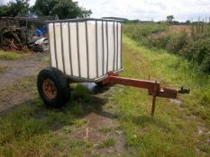 IBC Bowser, Farm Made, Tyres Poor, No Brakes, Ball Hitch. Stored near Beccles, Suffolk.