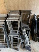 Qty of Fabricated steel legs for tables - approx.. 30 x large and 33 x small.