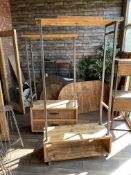 2 x Coat Hanger and drawers/Wardrobe stands (38cmx 88cm x 180cm high) (39cm x 98cm x 193cm high).