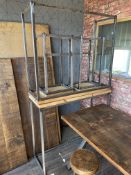 Stools and table benches. Stored near Clenchwarton, Kings Lynn. No VAT on this lot.