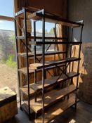 Shelving units - (120cm x 25cm x 200cm high and 116cm x 44cm x 210cm high).